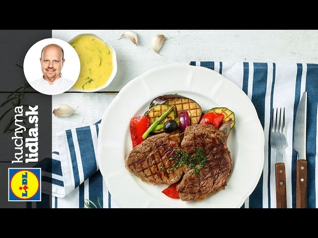 Rib Eye steak s grilovanou zeleninou a holandskou omáčkou – Roman Paulus – recepty kuchynalidla.sk