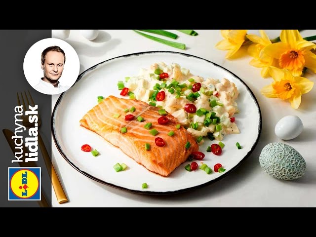 Losos na panvici so zemiakovým šalátom – Marcel Ihnačák – recepty kuchynalidla.sk