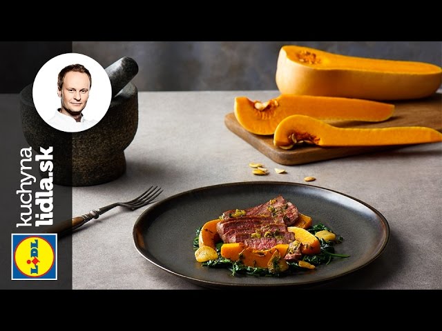 Hovädzí steak s pečenou tekvicou – Marcel Ihnačák – recepty kuchynalidla.sk