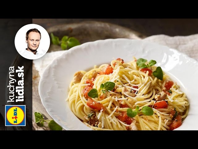 Špagety s kuracím mäsom a paradajkovou salsou – Marcel Ihnačák – recepty kuchynalidla.sk