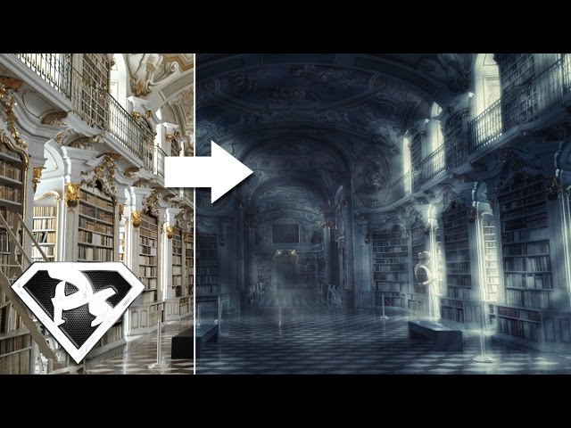 SPEED ART PHOTO MANIPULATION – Ghost in Library  vo Photoshope