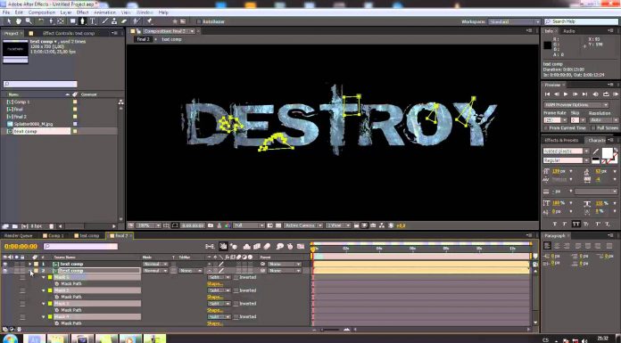 CZTUTORIÁL – After Effects 061 – Rozbitý text