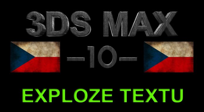 CZTUTORIÁL – 3DS Max – Text explosion