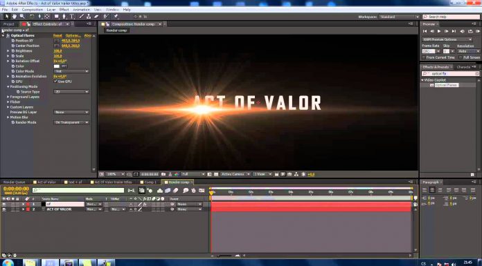 CZTUTORIÁL – After Effects 080 – Act of Valor trailer titles