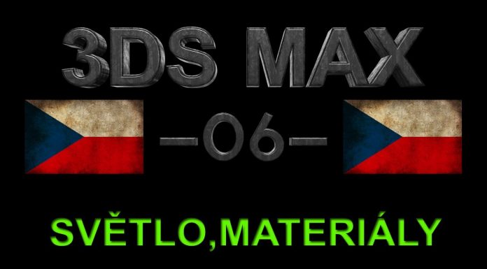 CZTUTORIÁL – 3DS Max – Světlo, material editor