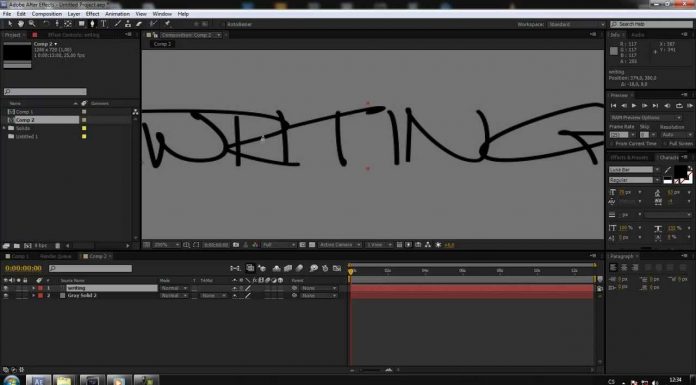 CZTUTORIÁL – After Effects 058 – Handwrite text