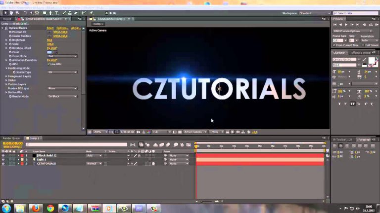 CZTUTORIÁL – After Effects 137 – Jednoduché trailer texty