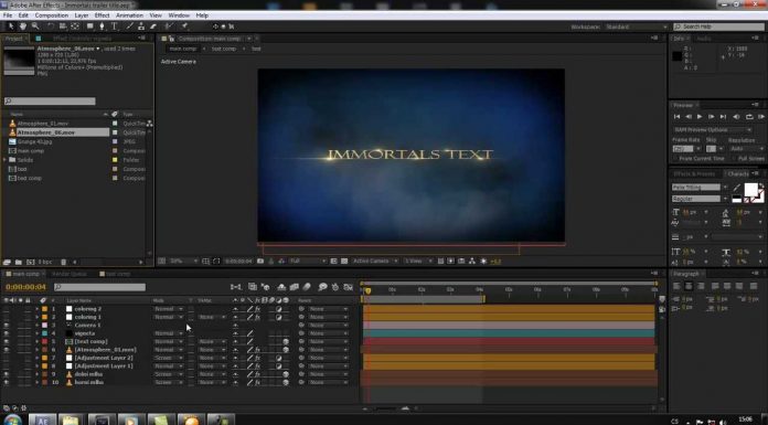 CZTUTORIÁL – After Effects 030 – Immortals trailer graphics