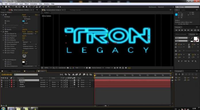 CZTUTORIÁL – After Effects 039 – Tron Legacy trailer title