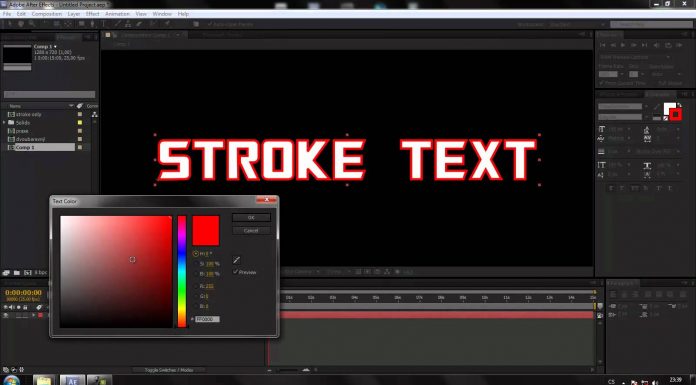 CZTUTORIÁL – After Effects 104 – Stroke texty