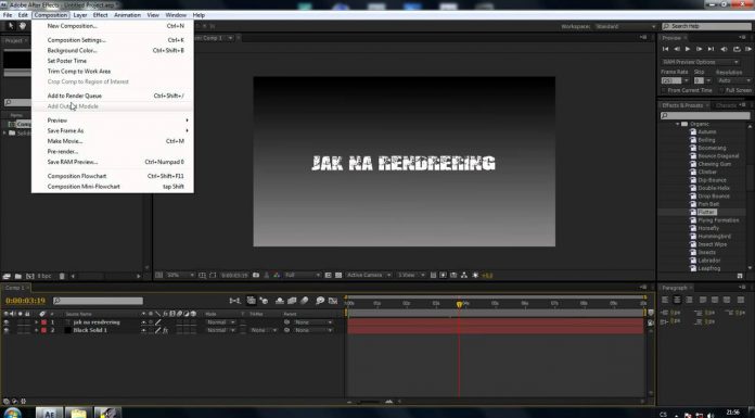 CZTUTORIÁL – After Effects 007 – Jak na rendering