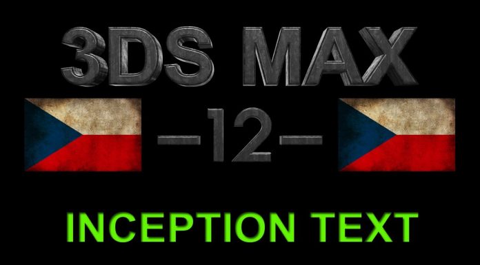 CZTUTORIÁL – 3DS Max – Inception text