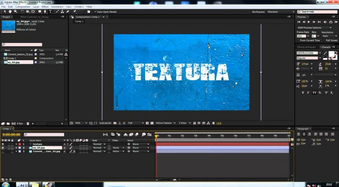 CZTUTORIÁL – After Effects 008 – Použití textur