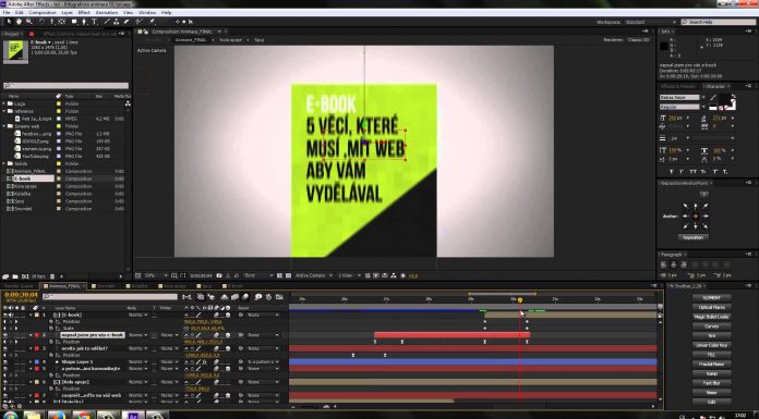 CZTUTORIÁL – After Effects 179 – Infografická animace část 3.