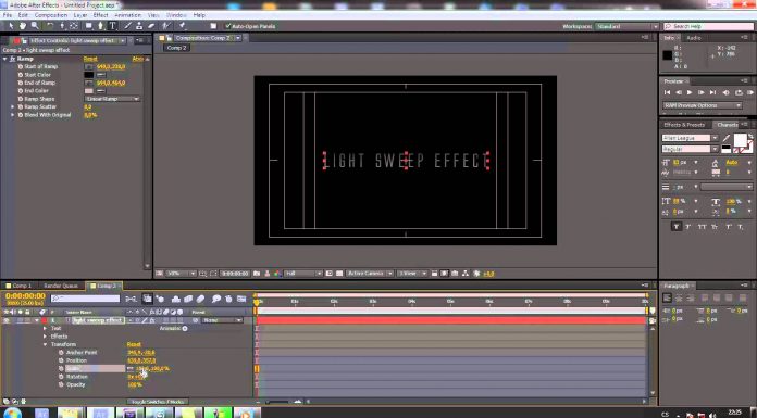 CZTUTORIÁL – After Effects 036 – Light sweep efekt