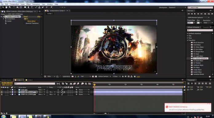 CZTUTORIÁL – After Effects 079 – Efekty Transition