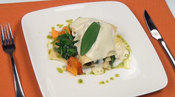 Lasagne s ricottou – recept na lasagne s ricottou, tekvicou a špenátom