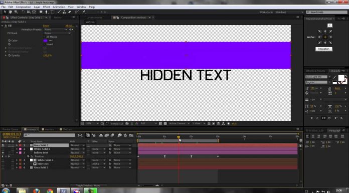 CZTUTORIÁL – After Effects 131 – „Skryté texty“