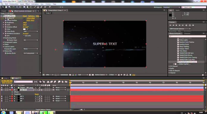 CZTUTORIÁL – After Effects 035 – Super 8 trailer titles