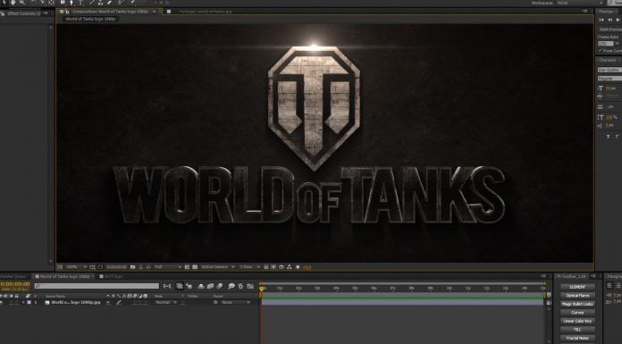 CZTUTORIÁL – After Effects 148 – Element 3D – World of Tanks logo