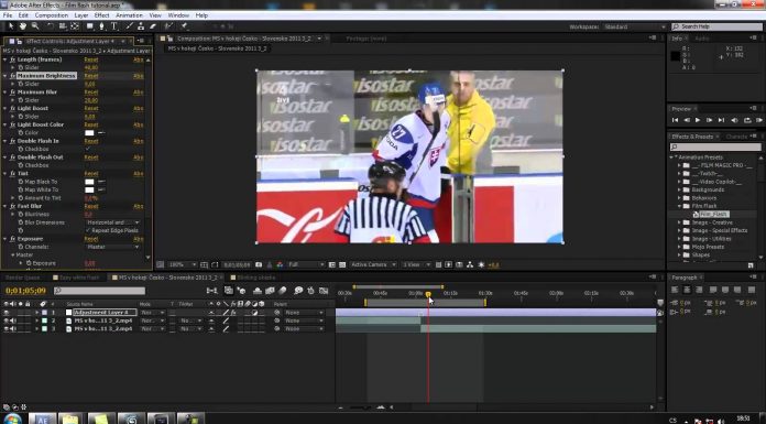CZTUTORIÁL – After Effects 050 – Film flash preset