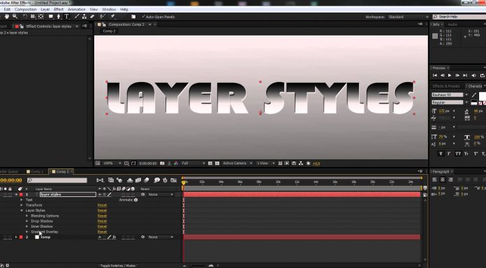 CZTUTORIÁL – After Effects 023 – Styly vrstev