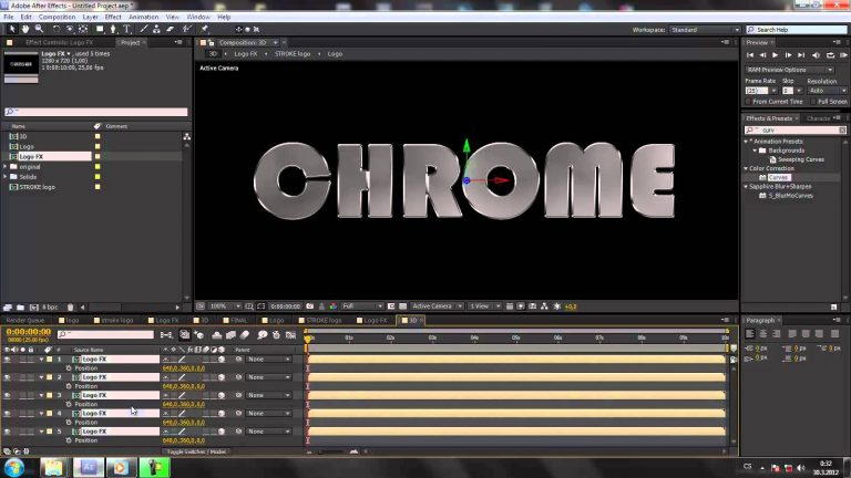 CZTUTORIÁL – After Effects 084 – 3D chrome text