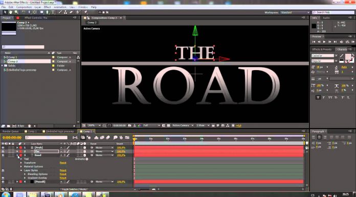 CZTUTORIÁL – After Effects 047 – The Road trailer title