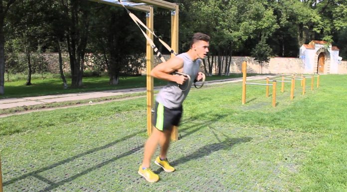 TRX poskoky vpred a vzad