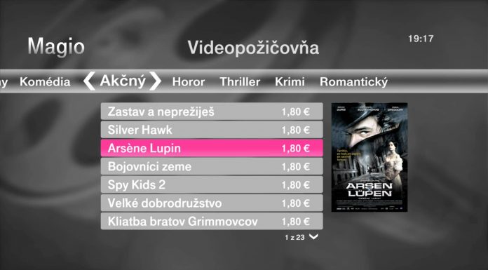 Telekom Magio TV Funkcie: Magio videopožičovňa