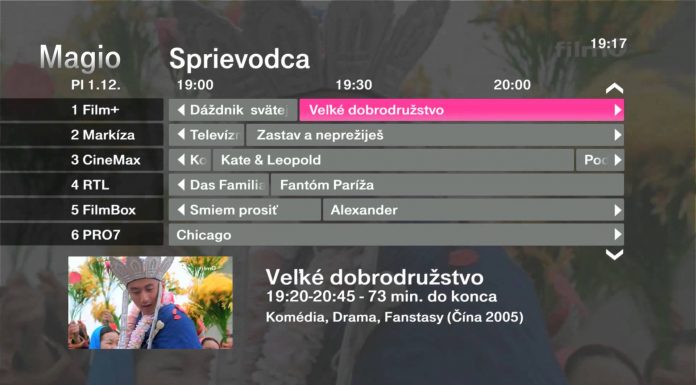 Telekom Magio TV Funkcie: EPG