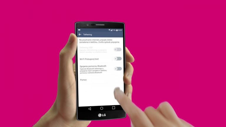 Zdieľanie mobilného internetu – LG G4