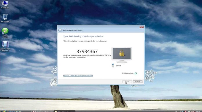 Ako pripojiť telefón k PC cez Bluetooth (Windows Vista)