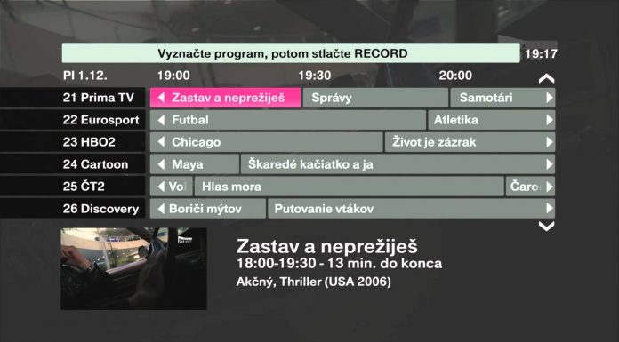 Telekom Magio TV Funkcie: Nahrávanie
