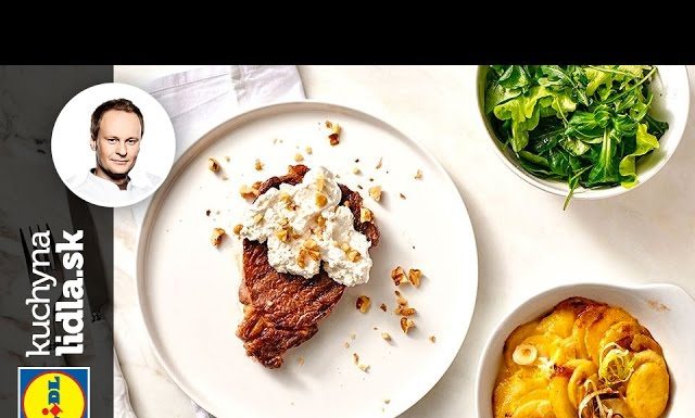 Grilovaný Rib Eye steak s kozím syrom a orechmi – Marcel Ihnačák – recepty kuchynalidla.sk