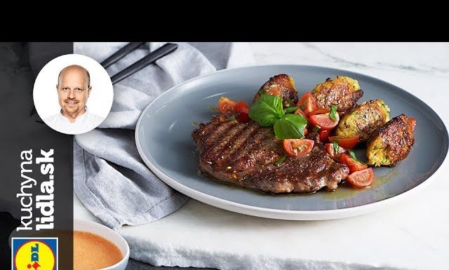 Steak s cuketovými kroketami a holandskou omáčkou – Roman Paulus – recepty kuchynalidla.sk