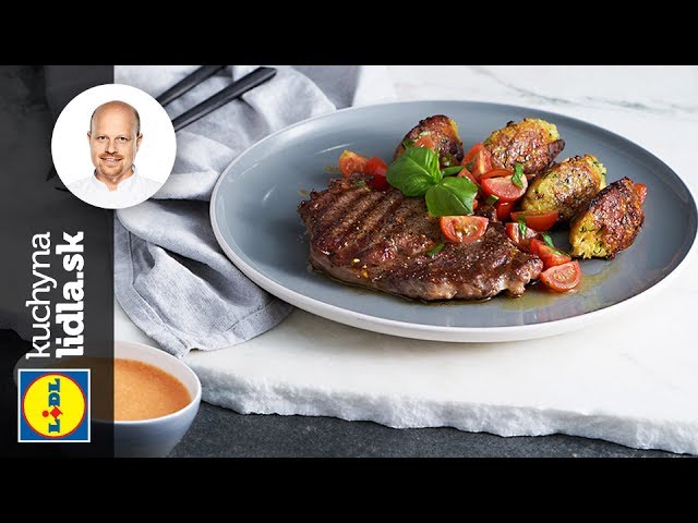 Steak s cuketovými kroketami a holandskou omáčkou – Roman Paulus – recepty kuchynalidla.sk
