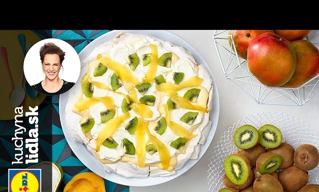 Pavlovovej torta s mangom a kivi – Adriana Poláková – recepty kuchynalidla.sk