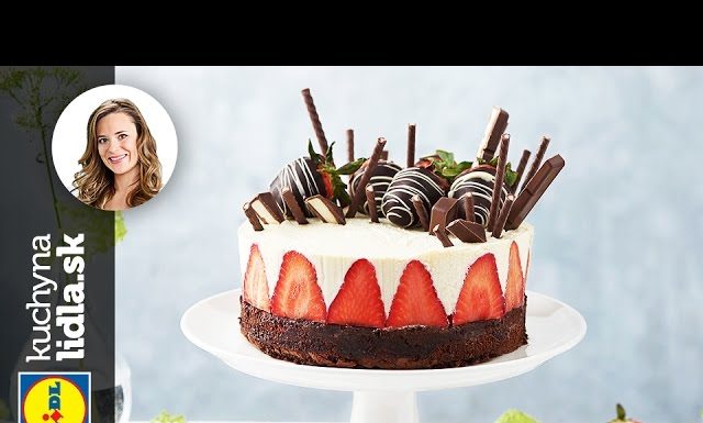 Čokoládová torta s tvarohovým krémom a jahodami – Veronika Bušová – recepty kuchynalidla.sk