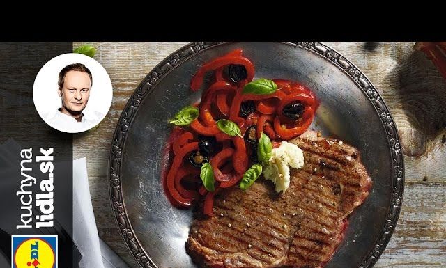 Rib Eye steak s restovanou paprikou – Marcel Ihnačák – recepty kuchynalidla.sk