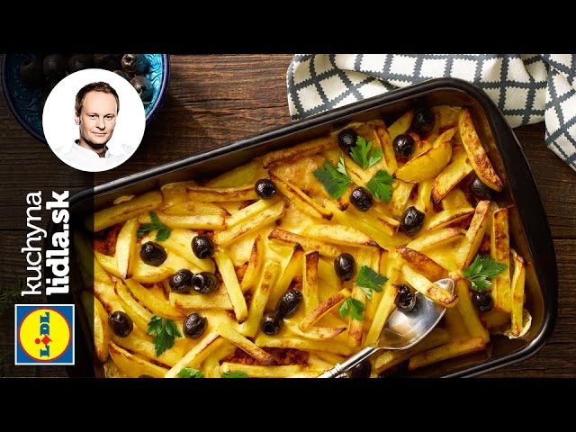 Zapekané zemiaky s mletým mäsom, syrom a olivami – Marcel Ihnačák – recepty kuchynalidla.sk