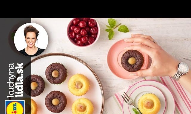 Muffiny s marcipánom a višňami – Adriana Polákova – recepty kuchynalidla.sk