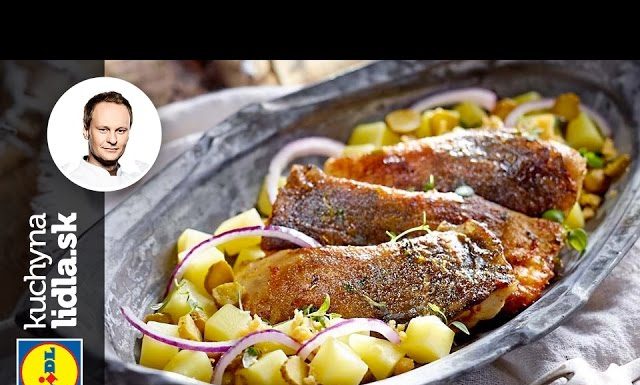 Kapor na víne s ľahkým zemiakovým šalátom – Marcel Ihnačák – recepty kuchynalidla.sk