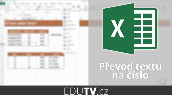 Převod textu na číslo v Excelu | EduTV