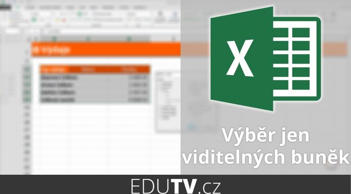 Kopírování jen viditelných buněk seznamu | EduTV