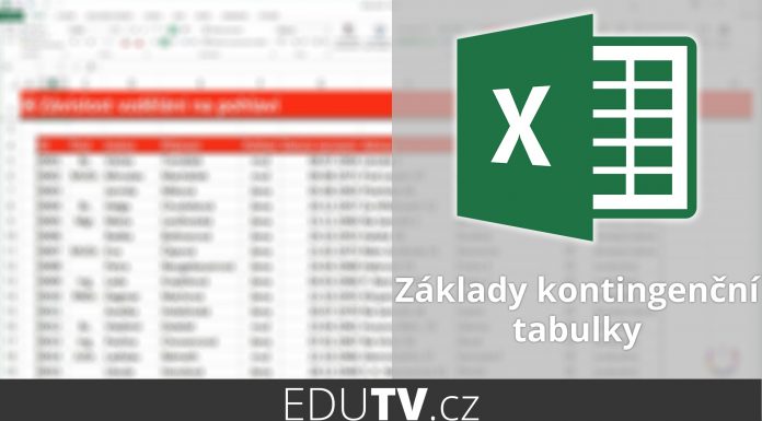Základy kontingenční tabulky | EduTV