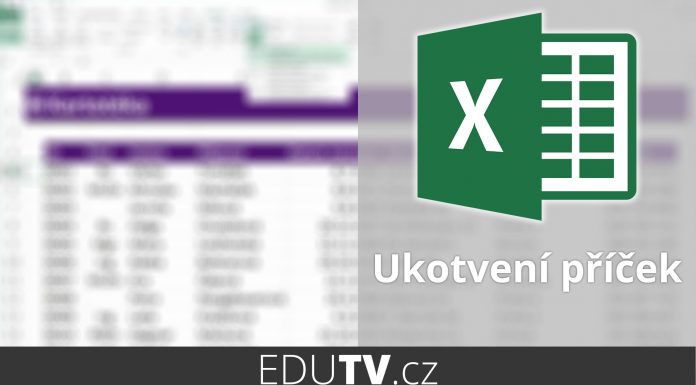 Ukotvení příček v Excelu
