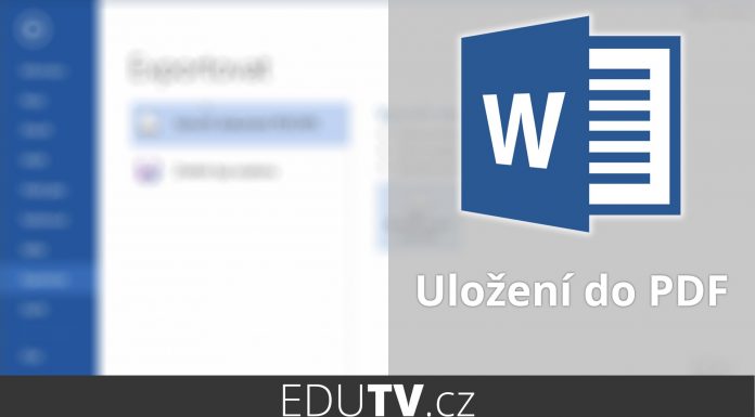 Uložení dokumentu do PDF