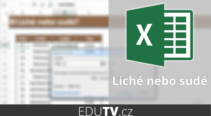 Liché nebo sudé číslo v Excelu
