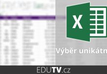 Výběr unikátních hodnot v Excelu